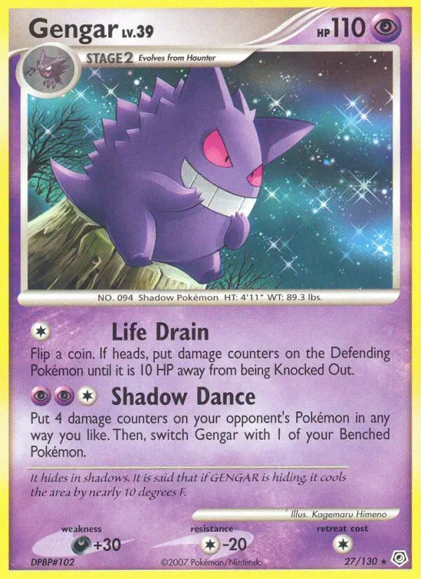 Gengar Rare rarity Diamond & Pearl Pokémon card price — $199.99