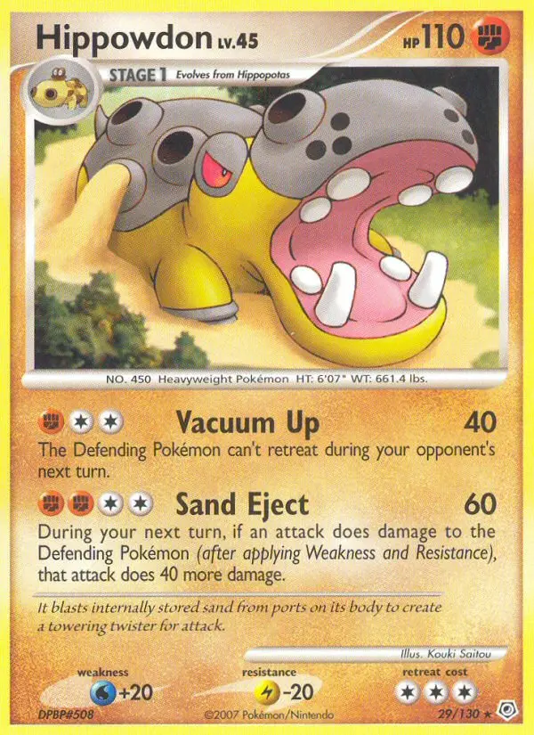 Hippowdon Rare rarity Diamond & Pearl Pokémon card price — $3.43