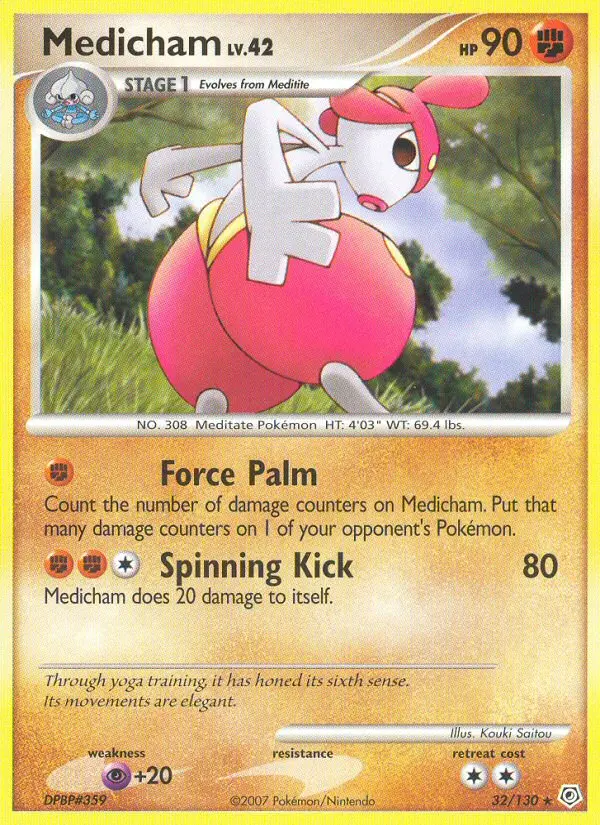 Medicham Rare rarity Diamond & Pearl Pokémon card price — $0.75