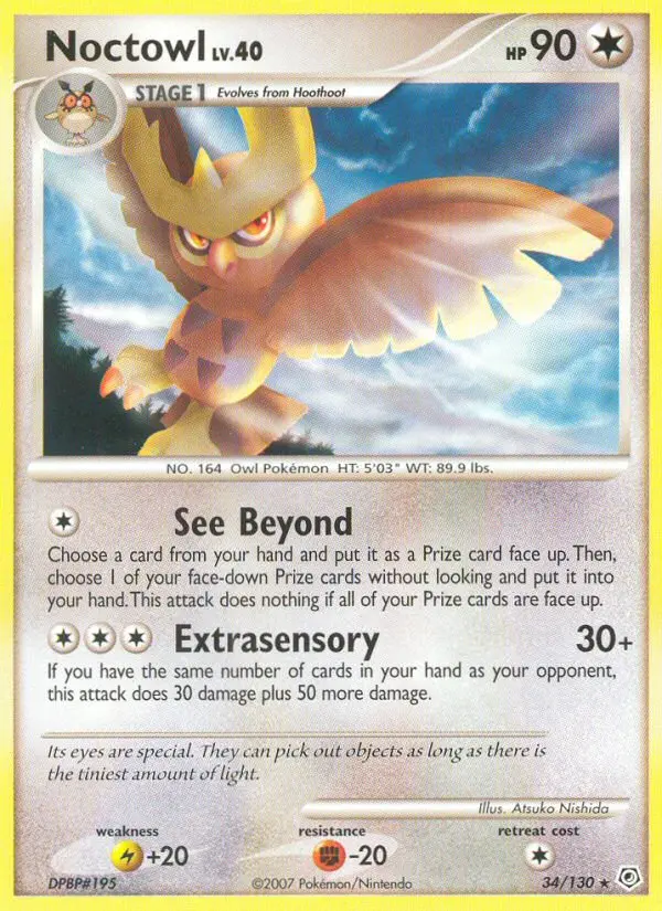 Noctowl Rare rarity Diamond & Pearl Pokémon card price — $3.16
