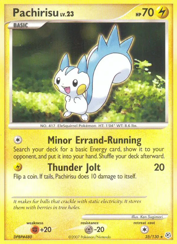 Pachirisu Rare rarity Diamond & Pearl Pokémon card price — $7.18