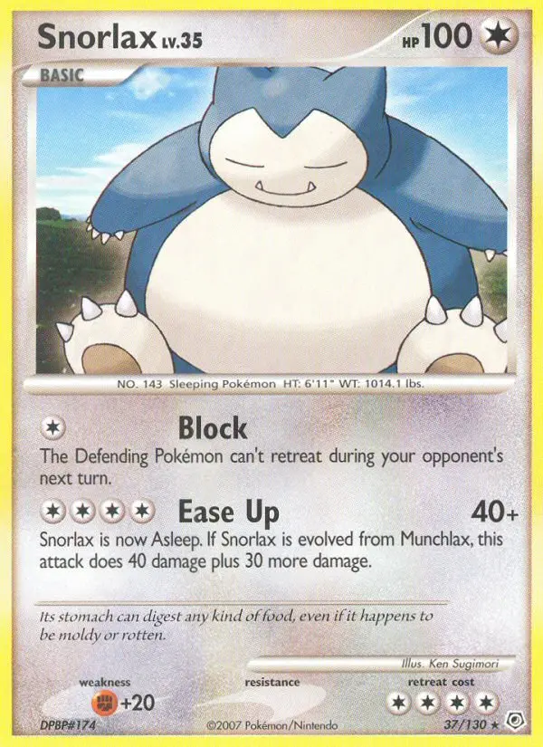 Snorlax Rare rarity Diamond & Pearl Pokémon card price — $54.15