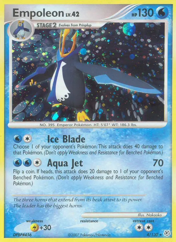 Empoleon Holo Rare rarity Diamond & Pearl Pokémon card price — $16.08