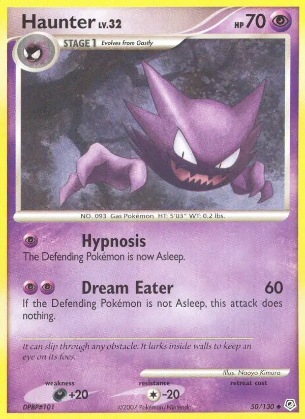 Haunter Uncommon rarity Diamond & Pearl Pokémon card price — $100.00