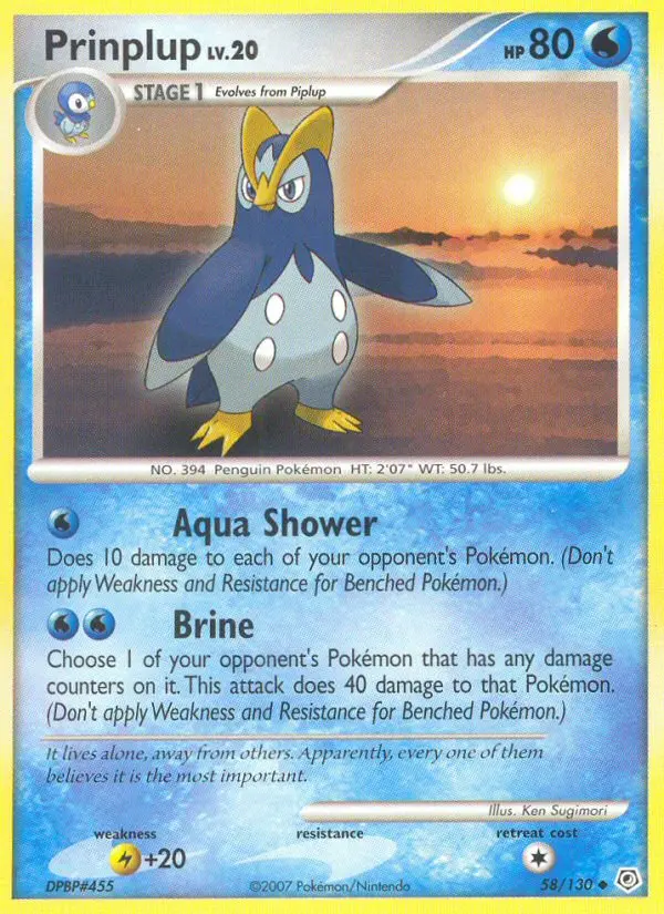Prinplup Uncommon rarity Diamond & Pearl Pokémon card price — $22.67