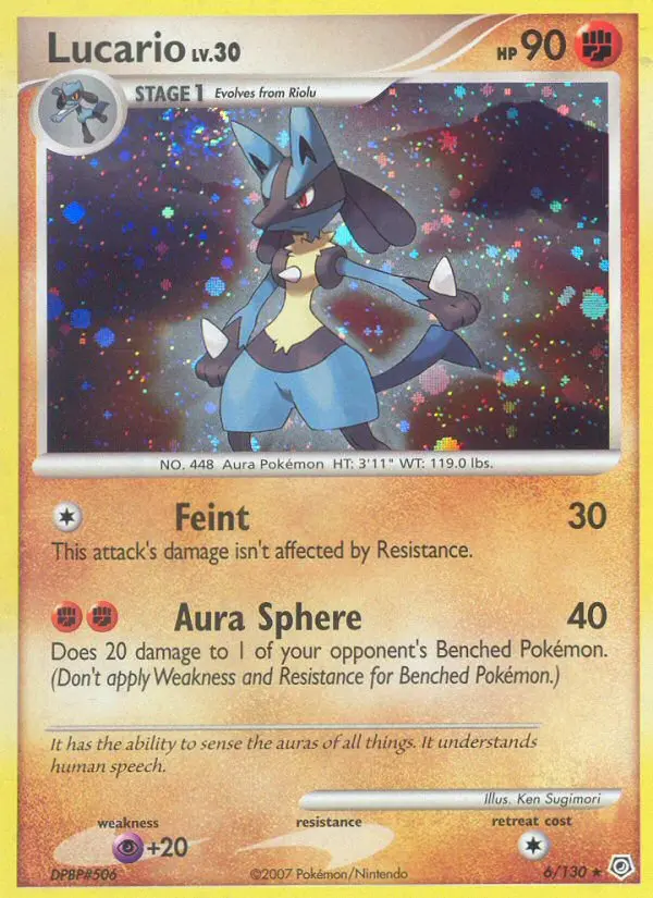 Lucario Holo Rare rarity Diamond & Pearl Pokémon card price — $63.51