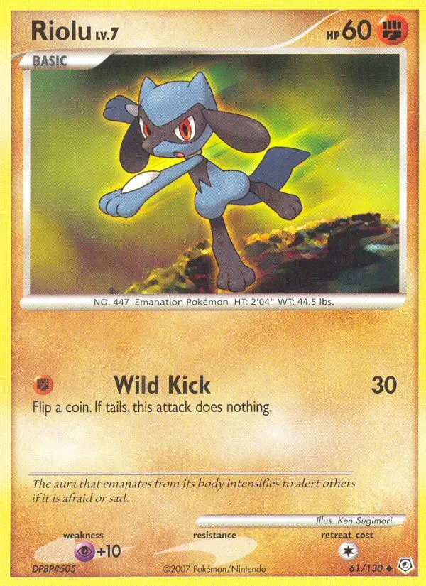 Riolu Uncommon rarity Diamond & Pearl Pokémon card price — $11.75