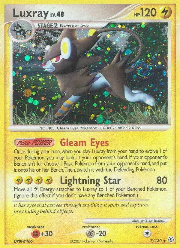 Luxray Holo Rare rarity Diamond & Pearl Pokémon card price — $24.11