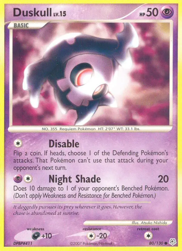 Duskull Common rarity Diamond & Pearl Pokémon card price — $6.68