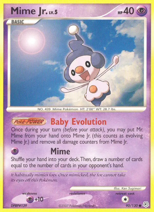 Mime Jr. Common rarity Diamond & Pearl Pokémon card price — $7.97
