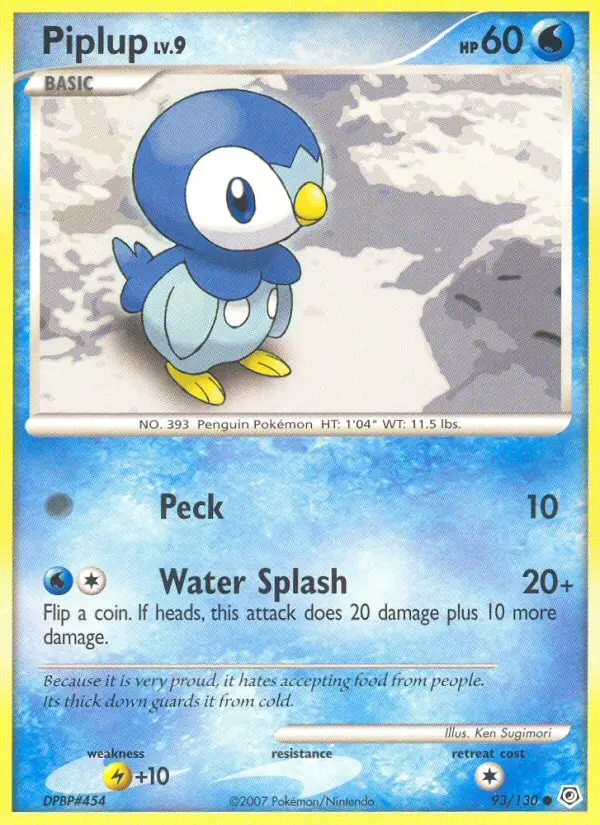 Piplup Common rarity Diamond & Pearl Pokémon card price — $28.45
