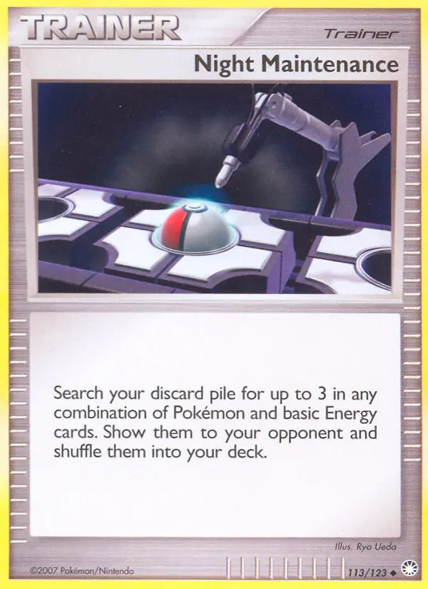 Night Maintenance Uncommon rarity Mysterious Treasures Pokémon card price — $2.84