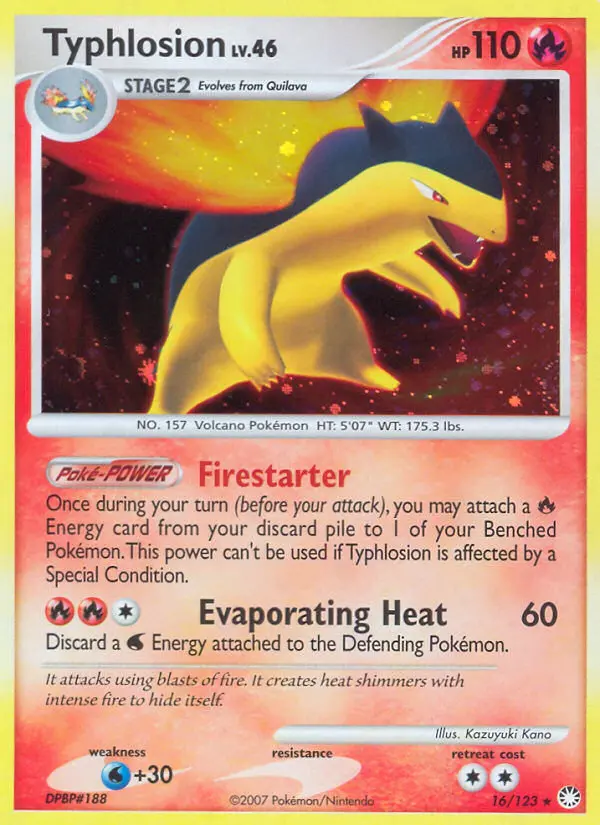 Typhlosion Holo Rare rarity Mysterious Treasures Pokémon card price — $37.48