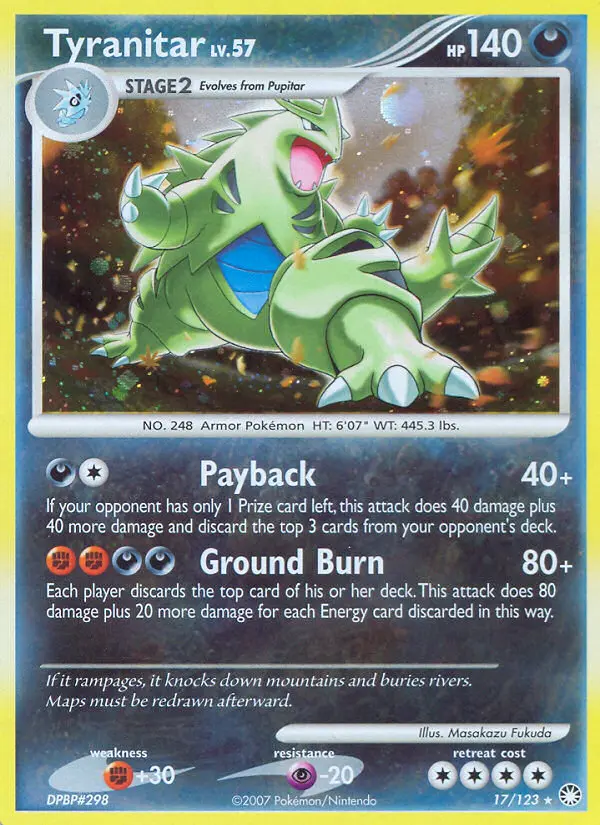 Tyranitar Holo Rare rarity Mysterious Treasures Pokémon card price — $30.50