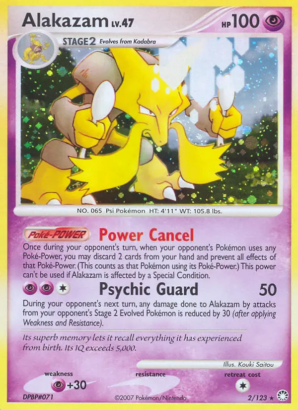 Alakazam Holo Rare rarity Mysterious Treasures Pokémon card price — $58.40
