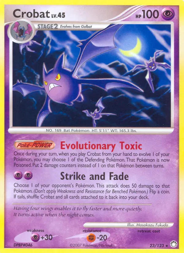 Crobat Rare rarity Mysterious Treasures Pokémon card price — $8.67