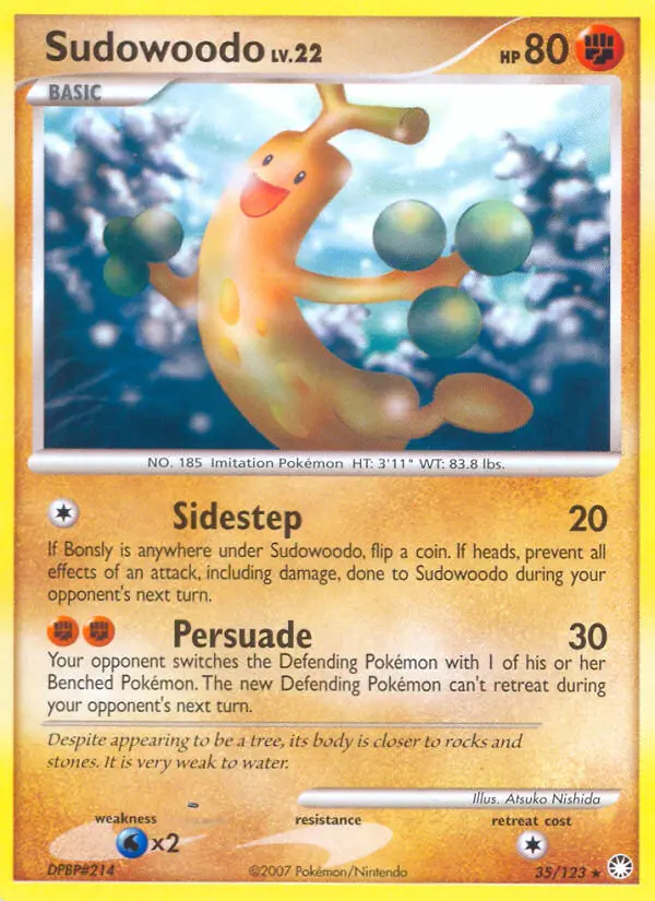 Sudowoodo Rare rarity Mysterious Treasures Pokémon card price — $7.14