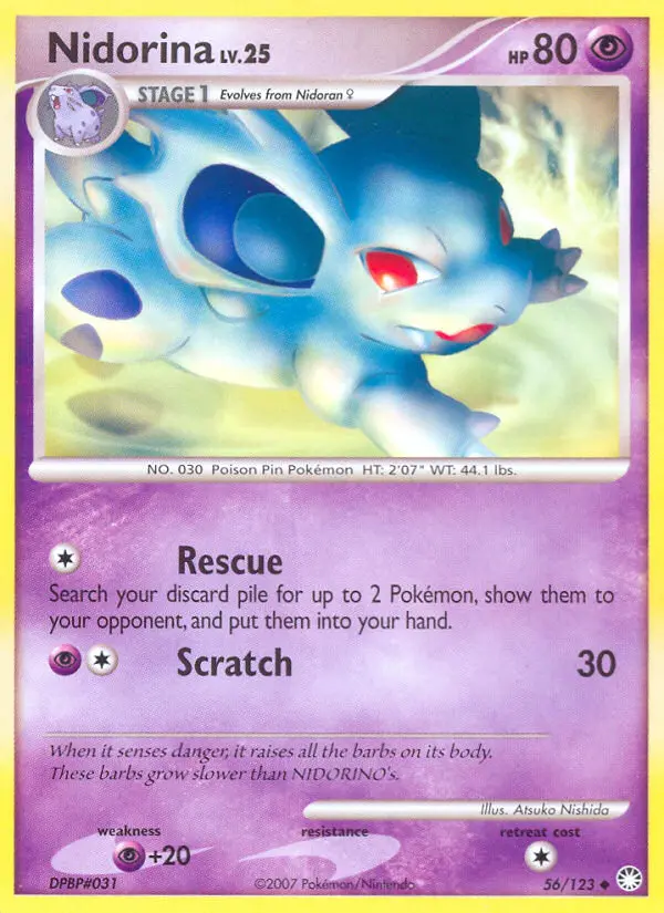 Nidorina Uncommon rarity Mysterious Treasures Pokémon card price — $2.45