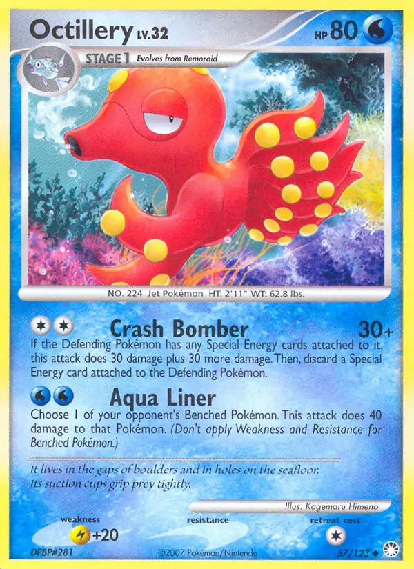 Octillery Uncommon rarity Mysterious Treasures Pokémon card price — $3.56