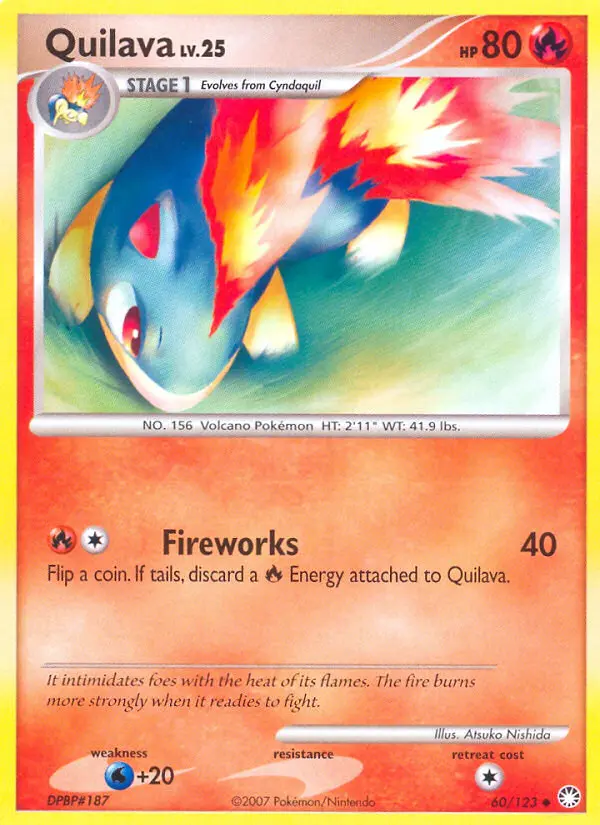 Quilava Uncommon rarity Mysterious Treasures Pokémon card price — $13.50