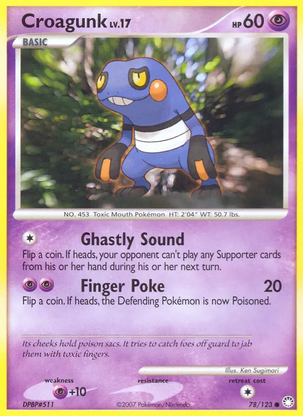 Croagunk Common rarity Mysterious Treasures Pokémon card price — $1.27