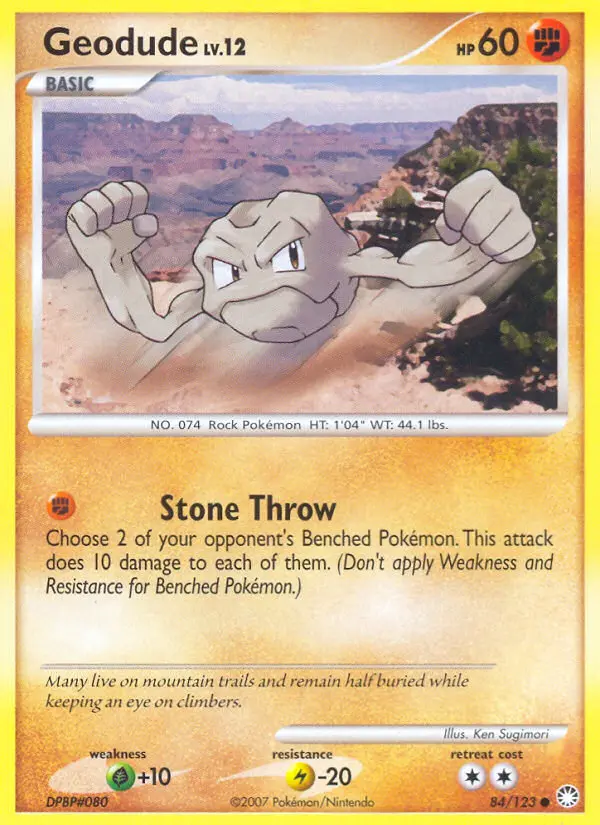 Geodude Common rarity Mysterious Treasures Pokémon card price — $5.94