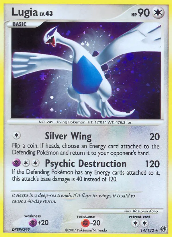 Lugia Holo Rare rarity Secret Wonders Pokémon card price — $140.67