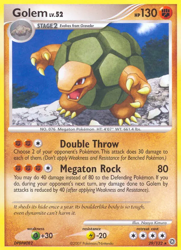 Golem Rare rarity Secret Wonders Pokémon card price — $2.01