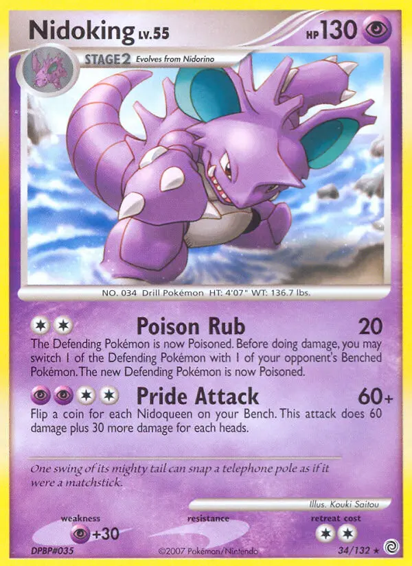 Nidoking Rare rarity Secret Wonders Pokémon card price — $16.58