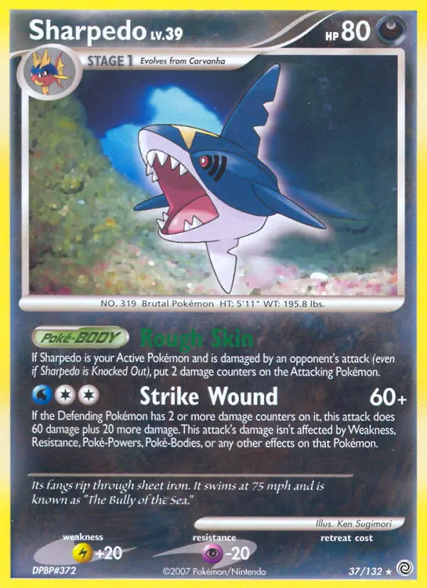 Sharpedo Rare rarity Secret Wonders Pokémon card price — $6.59