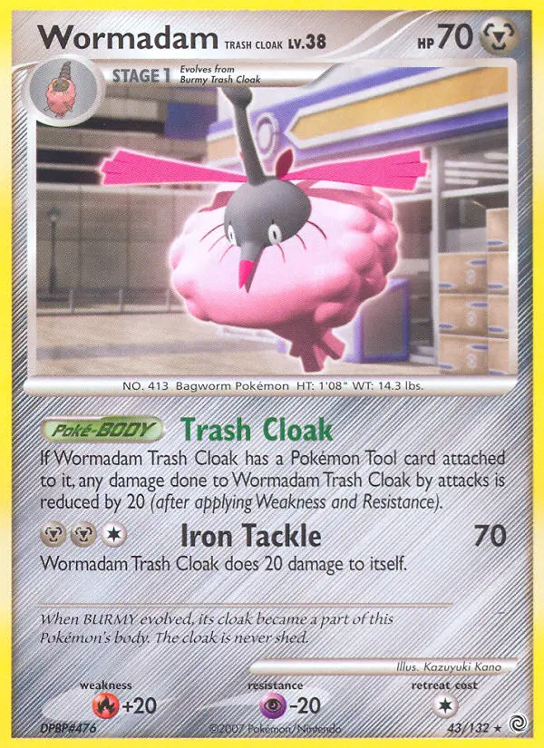 Wormadam Trash Cloak Rare rarity Secret Wonders Pokémon card price — $2.54