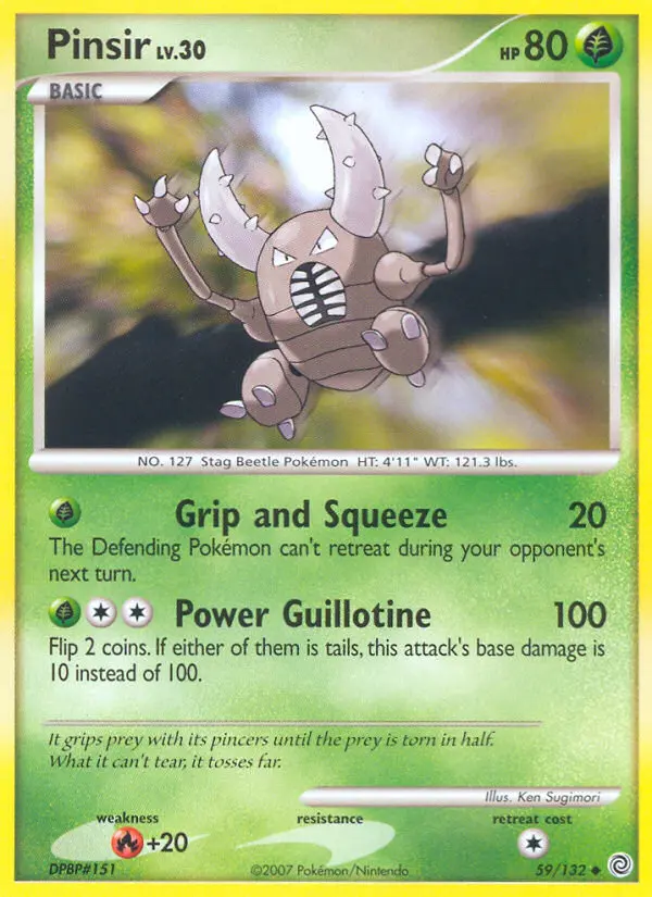 Pinsir Uncommon rarity Secret Wonders Pokémon card price — $2.44