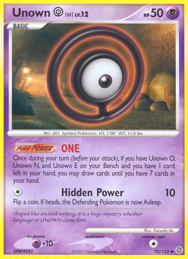 Unown O Uncommon rarity Secret Wonders Pokémon card price