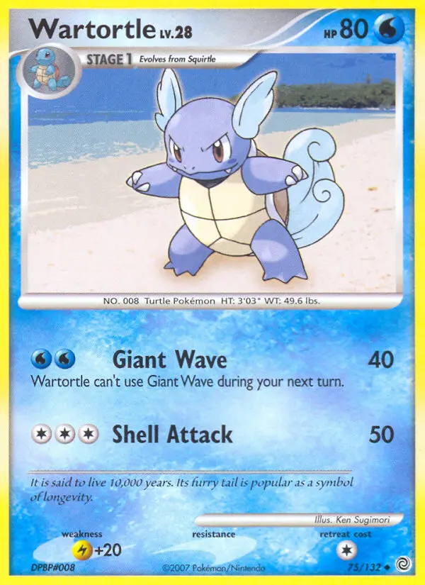 Wartortle Uncommon rarity Secret Wonders Pokémon card price — $9.18