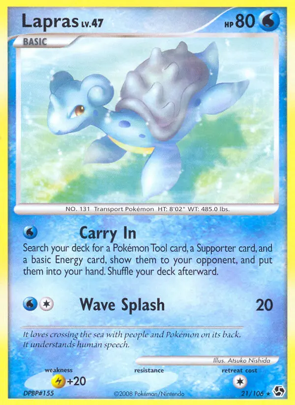 Lapras Rare rarity Great Encounters Pokémon card price — $37.32