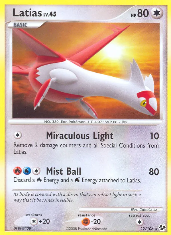 Latias Rare rarity Great Encounters Pokémon card price — $15.00