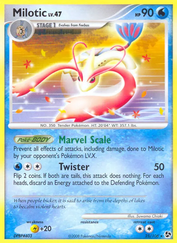 Milotic Rare rarity Great Encounters Pokémon card price — $30.48