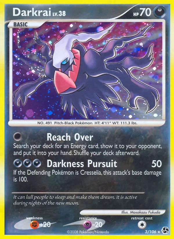 Darkrai Holo Rare rarity Great Encounters Pokémon card price — $51.23