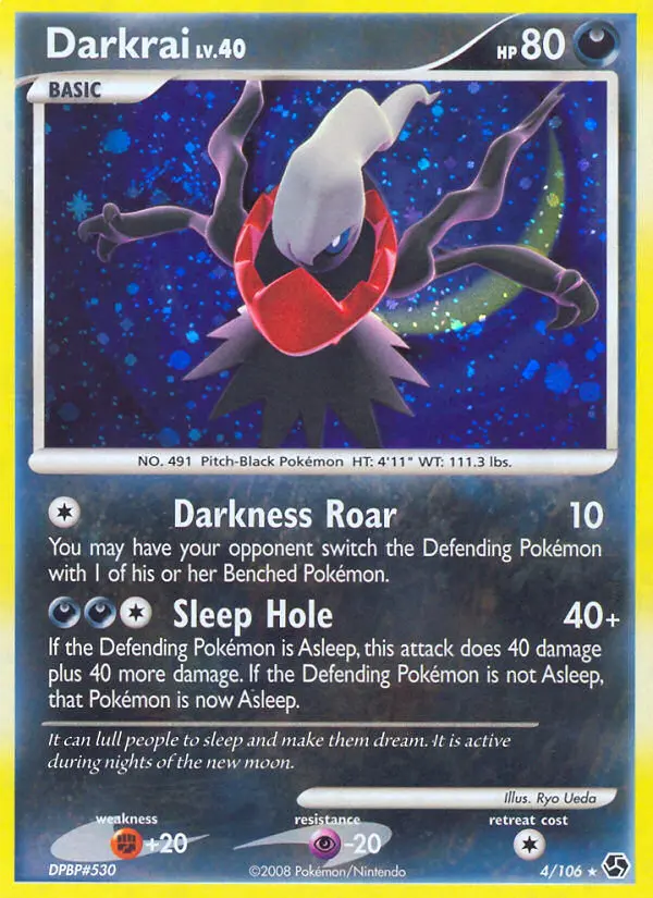 Darkrai Holo Rare rarity Great Encounters Pokémon card price — $33.54