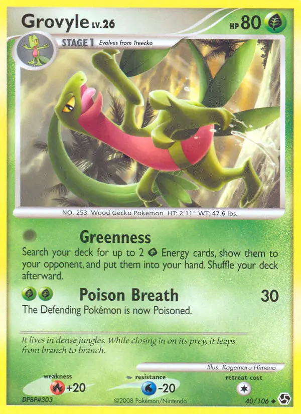 Grovyle Uncommon rarity Great Encounters Pokémon card price — $10.50