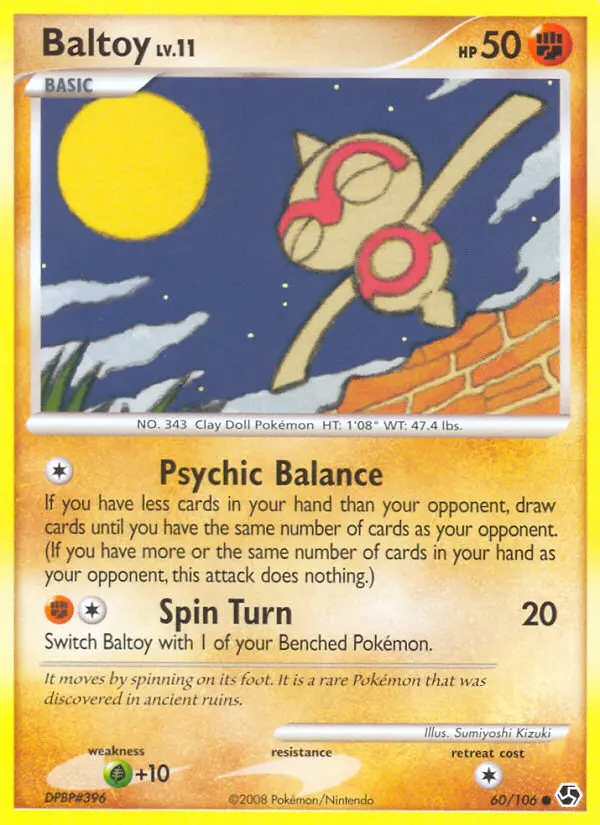 Baltoy Common rarity Great Encounters Pokémon card price — $9.29
