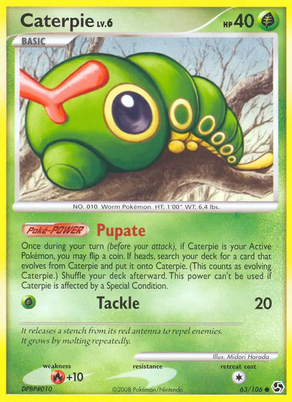 Caterpie Common rarity Great Encounters Pokémon card price — $15.96