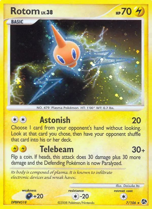 Rotom Holo Rare rarity Great Encounters Pokémon card price — $41.16
