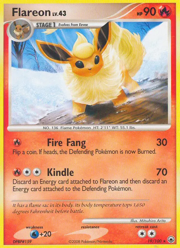 Flareon Rare rarity Majestic Dawn Pokémon card price — $49.99