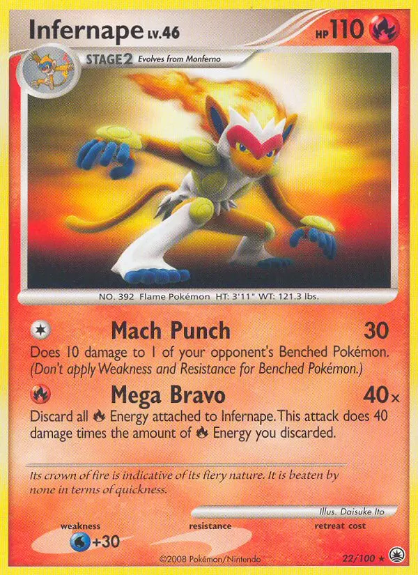 Infernape Rare rarity Majestic Dawn Pokémon card price — $19.00