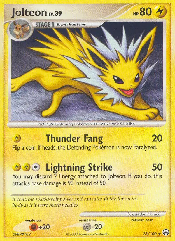 Jolteon Rare rarity Majestic Dawn Pokémon card price — $31.16