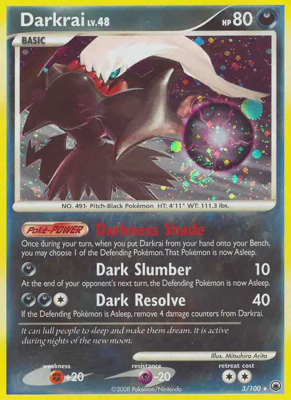 Darkrai Holo Rare rarity Majestic Dawn Pokémon card price — $51.04