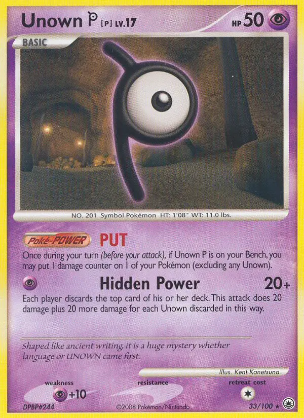 Unown P Rare rarity Majestic Dawn Pokémon card price