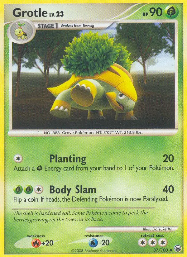 Grotle Uncommon rarity Majestic Dawn Pokémon card price — $9.91