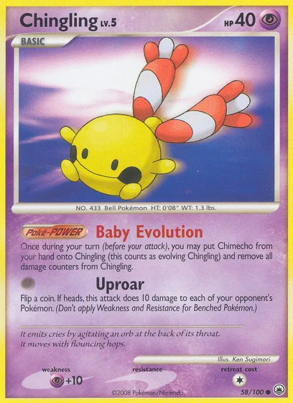 Chingling Common rarity Majestic Dawn Pokémon card price — $5.23